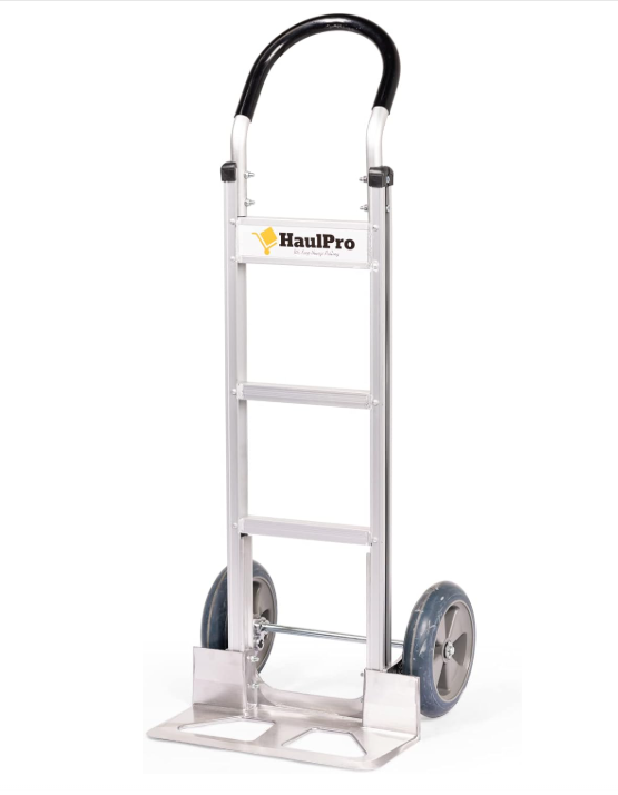 HaulPro heavy duty aluminum hand truck for warehouse and delivery use