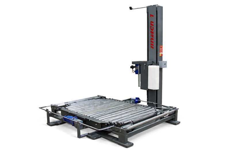 Mach 1 industrial stretch wrappers and pallet packaging machines