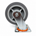 HaulPro 6X2 Swivel Caster MIR/Gray Polyurethane Wheel, Roller Bearing without Brake