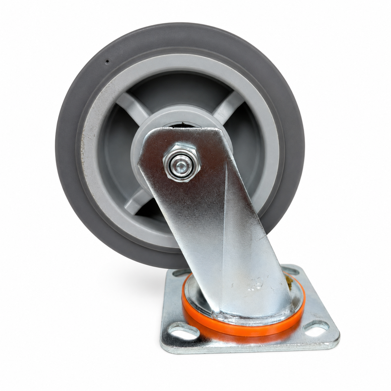 HaulPro 6X2 Swivel Caster MIR/Gray Polyurethane Wheel, Roller Bearing without Brake