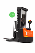 Noblelift PSR30 Lithium Walkie Reach Truck in orange and black with Li-ion battery badge.