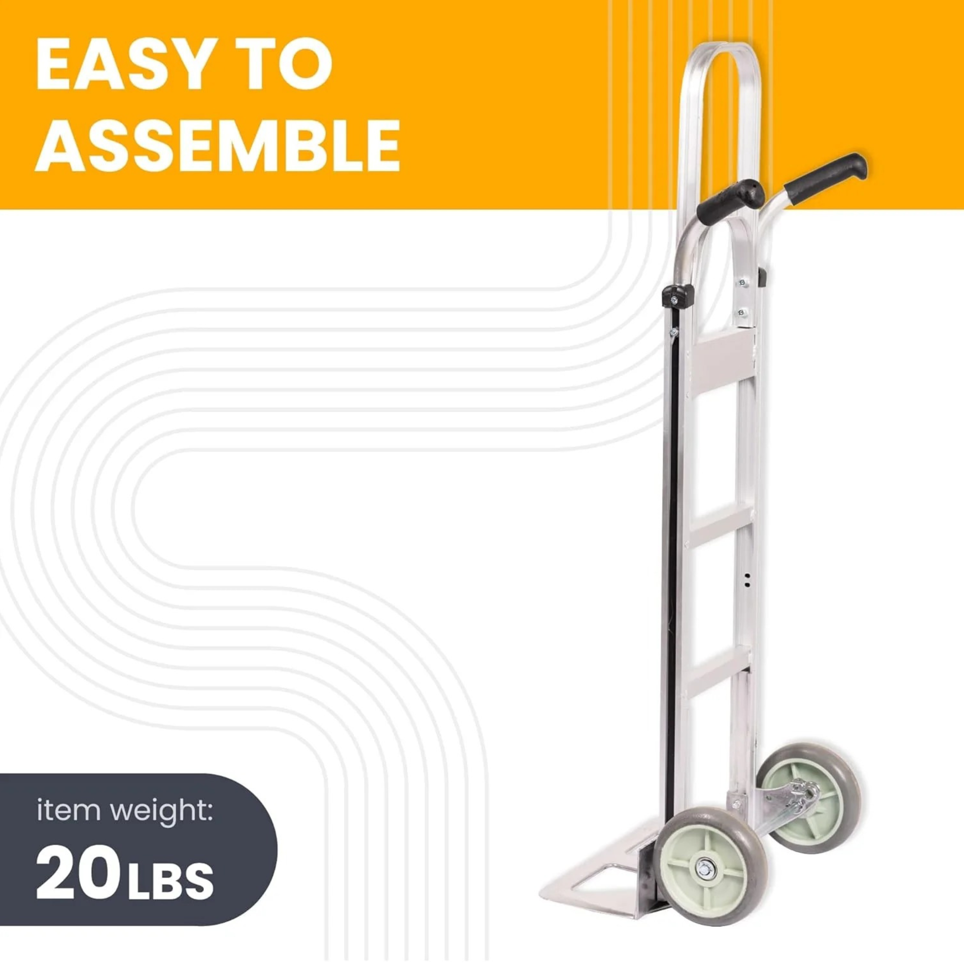 Aluminum dual handle stair climber hand truck stair climbing wheels detail