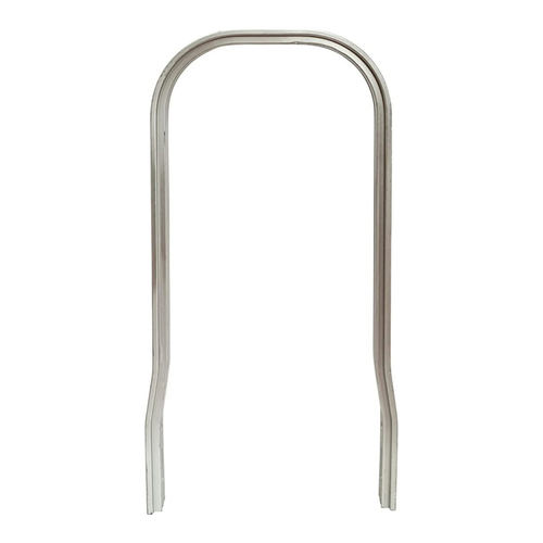 Aluminum handlebar extender for hand truck front view