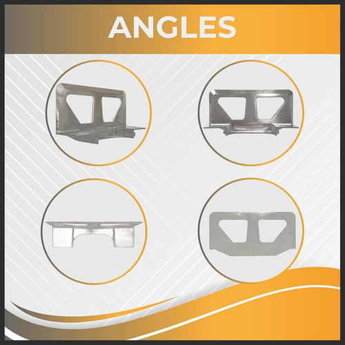Aluminum hand truck nose plate angled view showing reinforced design