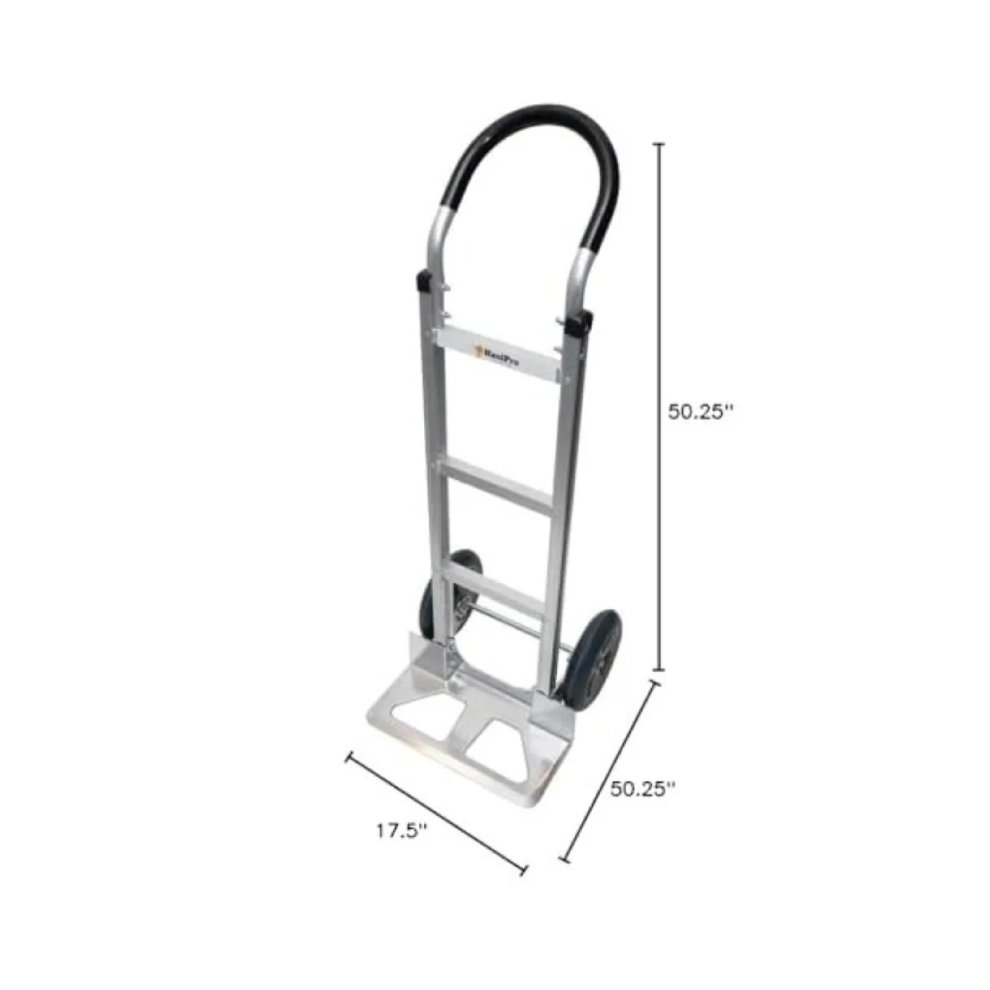 Aluminum horizontal loop handle bulk orders side view and dimensions