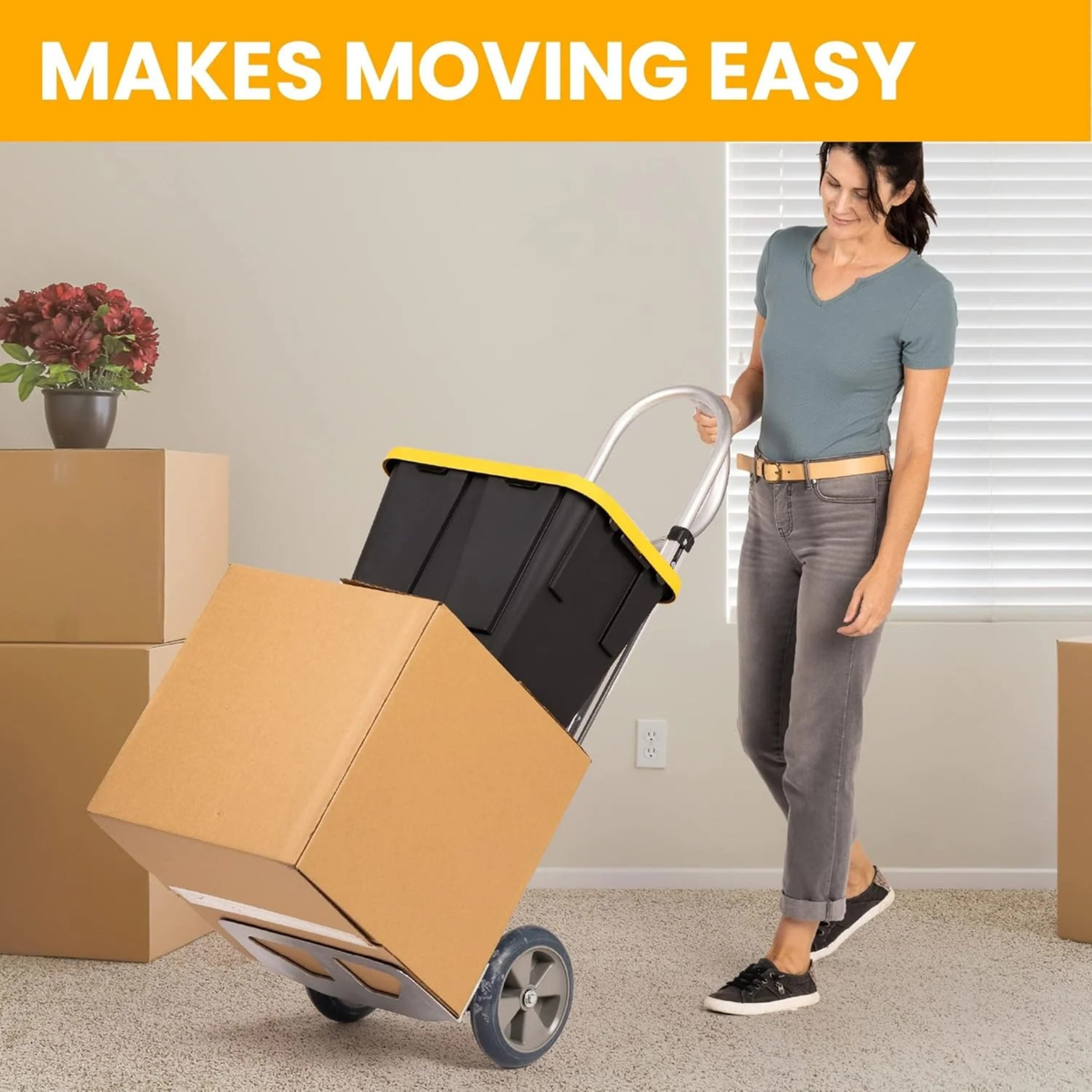 Dual Loop Roop Handle HaulPro Vertical Loop Handle Aluminum Hand Truck 500lb | 8