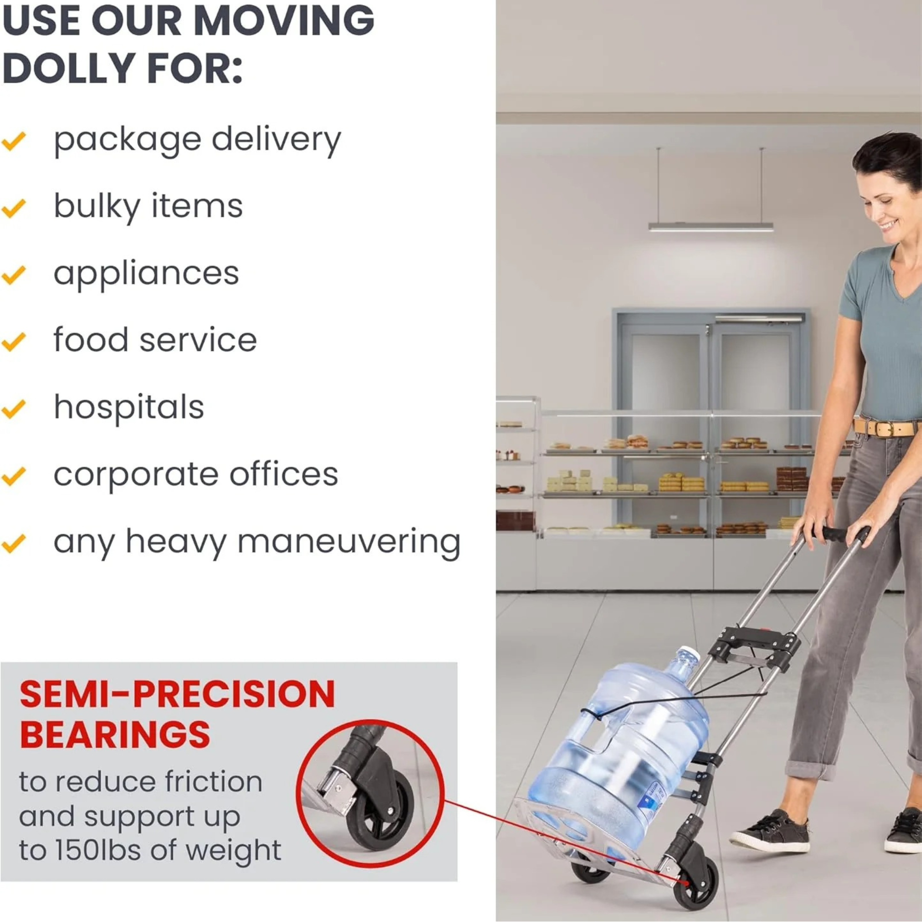 Colapsa Cart personal foldable hand truck wheels and base plate detail