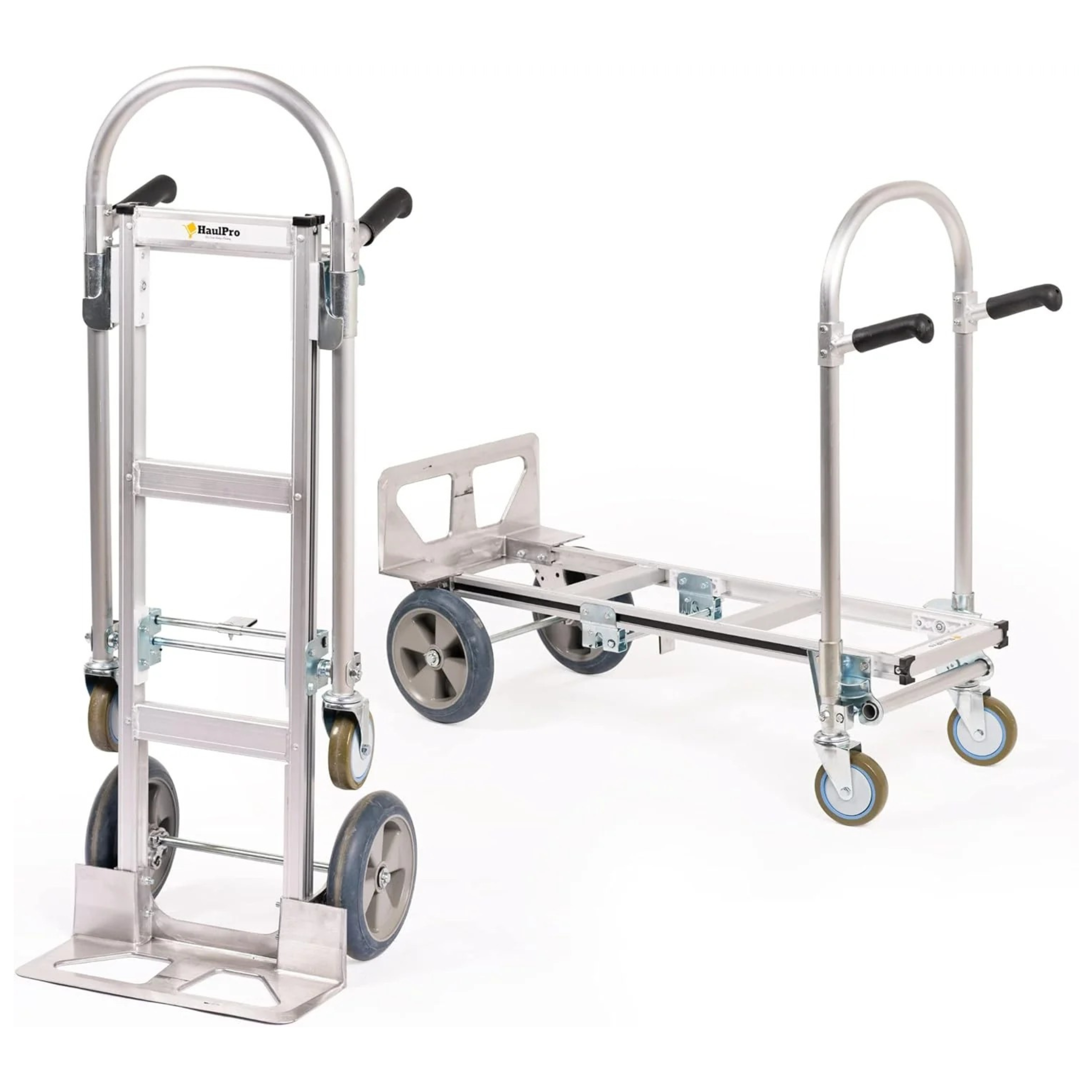Junior convertible aluminum hand truck upright front view