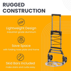 Colapsa Cart personal foldable hand truck telescoping handle and frame detail