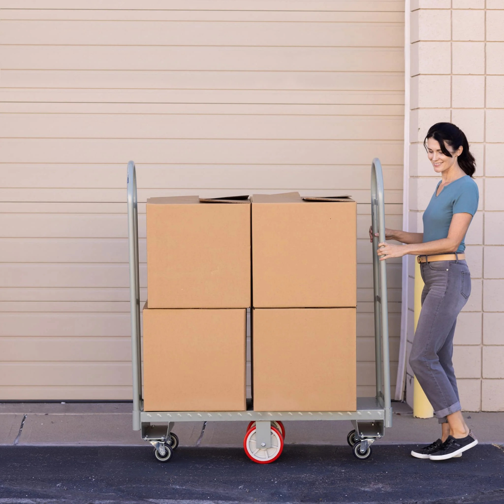 Steel U Boat platform cart 16 x 48 inch steel frame construction detail