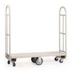 Steel U Boat platform cart 16 x 60 inch front view