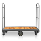 Wood U Boat platform cart 16 x 48 inch with measurements