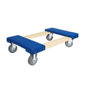 Wooden dolly with carpeted pads front view for furniture moving