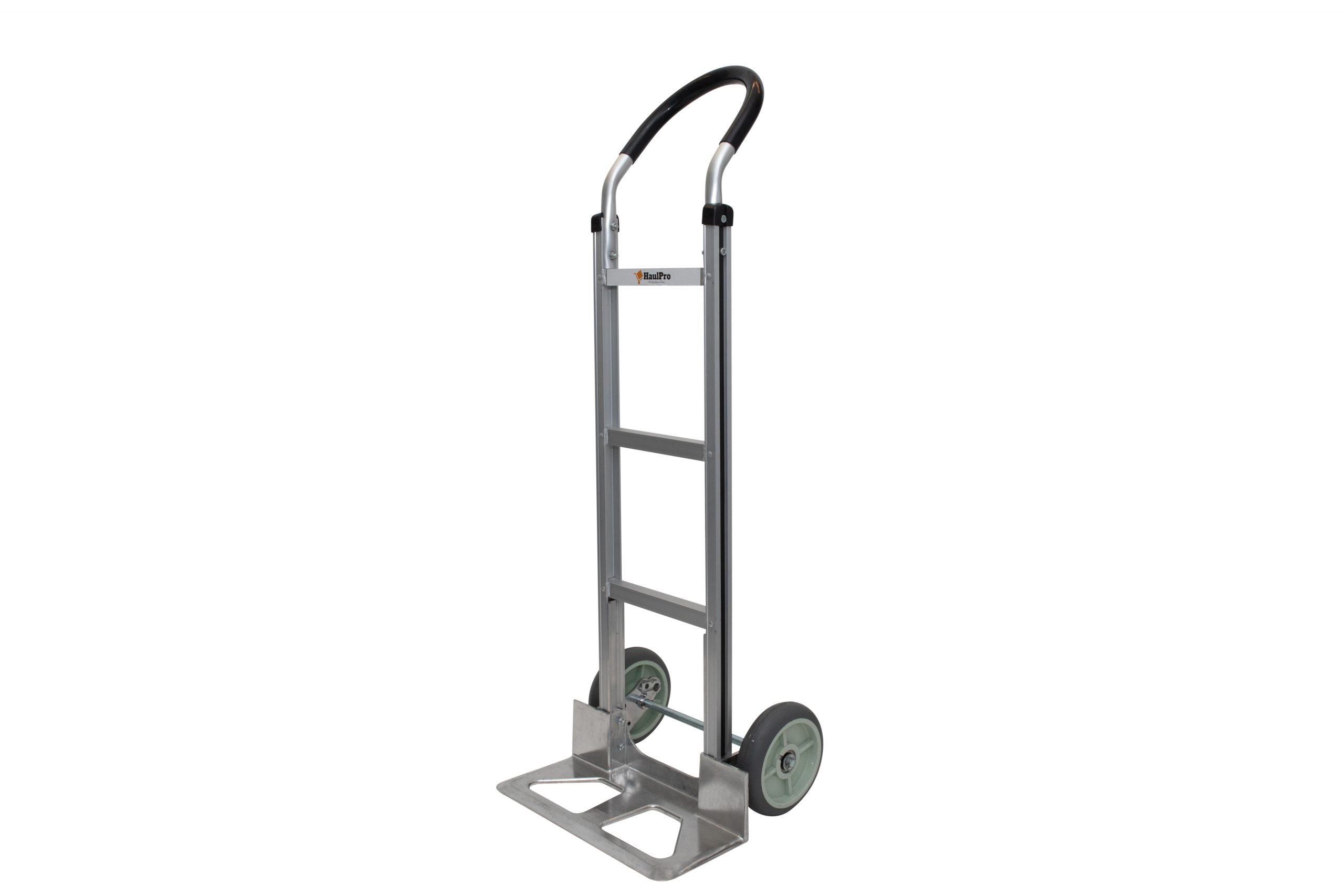 HaulPro Heavy Duty Hand Truck - Aluminum Dolly Cart for Moving - 500 Pound  Capacity - 8 Rubber Wheels - 54 H x 18.5 W with 17.5 x 9 Nose Plate